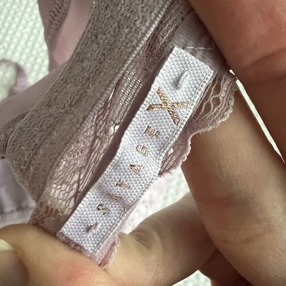 Savage x Fenty Lavender Lace Bra Coquette Romantic Wireless Size 3X - Picture 9 of 11
